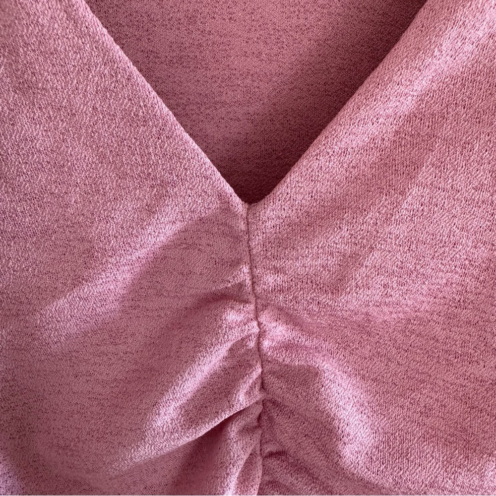 Express Pink Ruched Blouse - Picture 5 of 6